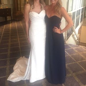 Alfred Angelo navy blue bridesmaid dress